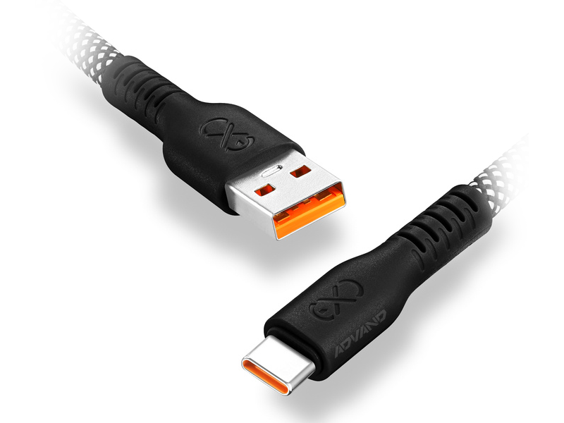 EXC USB A-USBC eXc IMMORTAL kábel, 0,9 m, fekete